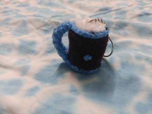 Crochet Coffee Mug Keychain