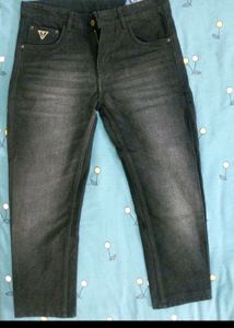 Men Guess Brand Stylish Black Jeans
