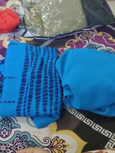 Blue Dress Material - Unstitched