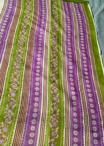 Floral  cotton Print Saree without blouse piece