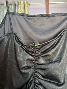 Slinky Black Ruched Dress