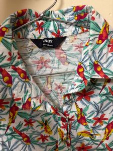 max Tropical Print flower Sleeveless Top