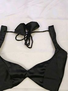 Satin Non Padded 1 Back Hook Deep Neck Blouse