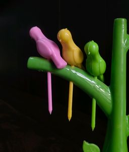 Plastic Fruit Fork with Stand