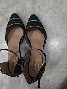 Striped Heeled Sandals