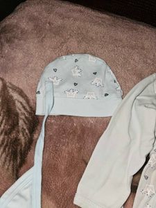 Baby Clothing Set - Hat, Bib, Top, Pants