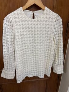 Houndstooth Print Top