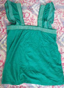 Green Sleeveless Top