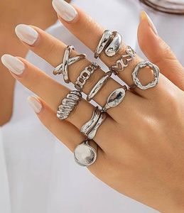 Silver Plated Set of 10 Stackable Finger Rings🫶🏻