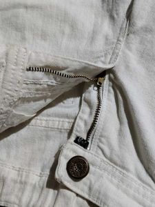 White Denim Shorts
