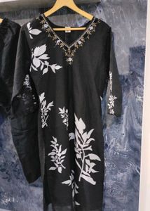 Black Organza Kurta Set With Beautiful Dupatta