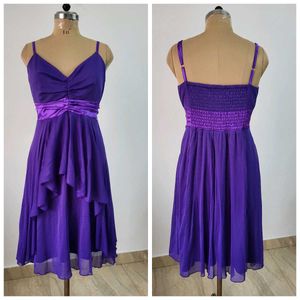Purple Party Dress , Length  40 Inches