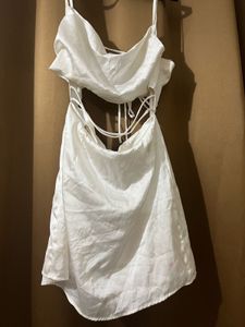 White Cutout Mini Dress