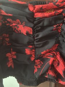 Floral Print Ruched Top
