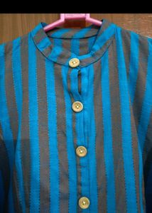 Blue Striped Kurti