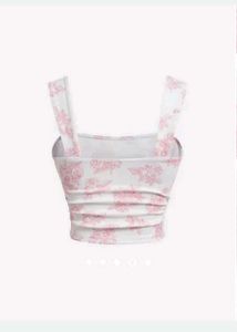 Floral Tie-Strap Crop Top