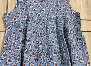 Kanaash Blue Top With Motifs