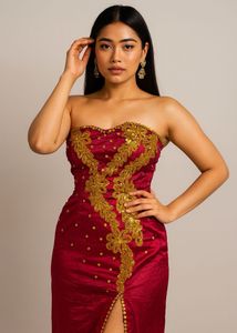 Elegant Maroon Ethnic Gown