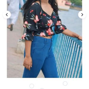 Black Floral Top ✨