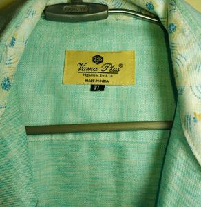 men&#39;s cyan coloured shirt