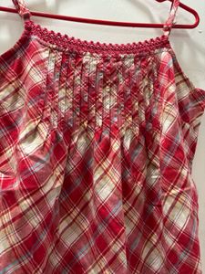 Red Plaid Cami Top