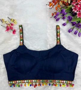 Embellished Navy Blouse|| Navratri Special Blouse