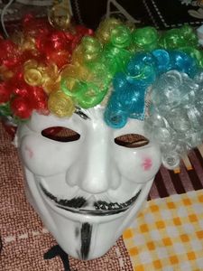 Anonymous Mask with Wig