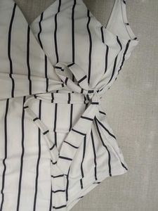 Striped One Piece Swimsuit