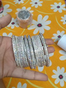 New Bangels...white &amp; Rose Gold Colour Stone