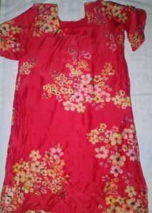 silk crepe suite red