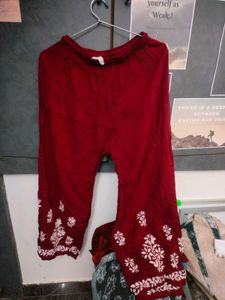 MAROON CHIKANKARI PALAZZO😍✨