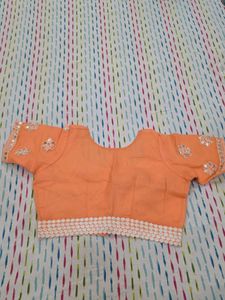 Peach Embroidered Blouse