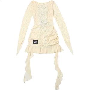 Lace Bodycon Mini Dress🩰🐮🦪🐚🦢