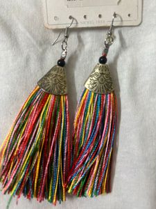 Multicoloured Tassel Earrings