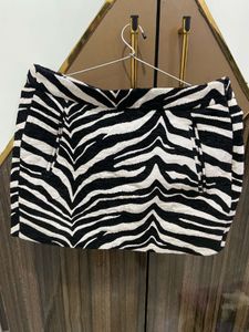 Zara Zebra Print Mini Skirt