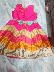 Colorful Chevron Girls Dress