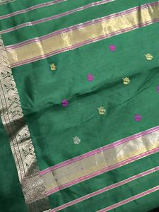 Pure Kanjeevaram Silk Saree Yellow &amp; Green