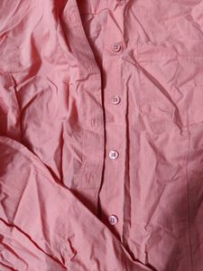Coral Pink Fitted Shirt