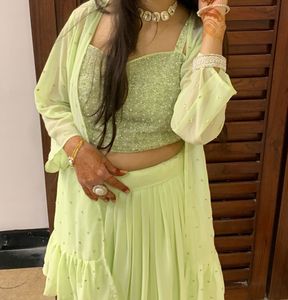 Light Green Lehnge Choli