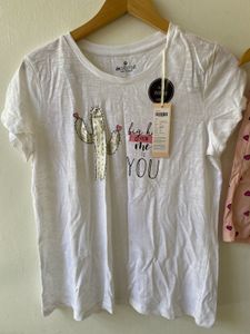 White &amp;Peach Shorts Set size M