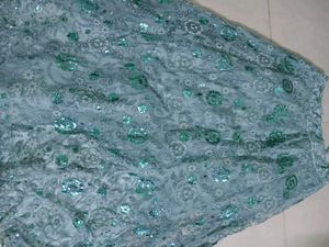 Blue Embroidered Lehenga Set