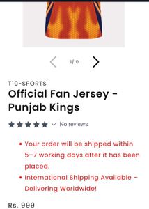 IPL Punjab Kings Latest Official Tshirt