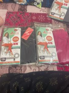 Ankle Length Leggings Black And Rose