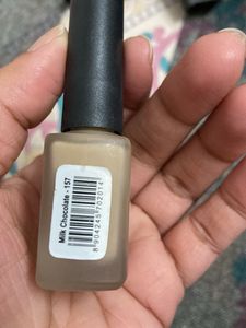 NYKAA Matte Nail Lacquer  shade 157 milk chocolate