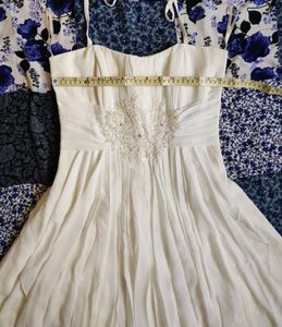 beautiful off-white party wear dress