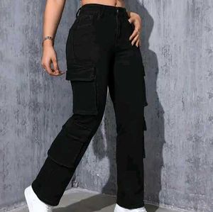 Black Cargo Jeans - Trendy &amp; Stylish