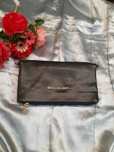 Michael Kors Black Leather Clutch