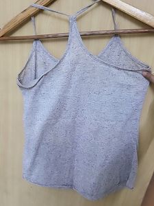 Grey Spaghetti Top