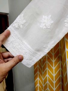 White Embroidered Kurta