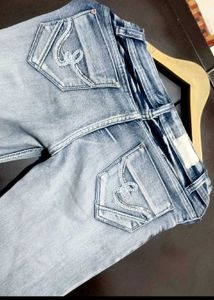 Grey Denim Jeans For 4- 5 Year Girl, Waist- 24